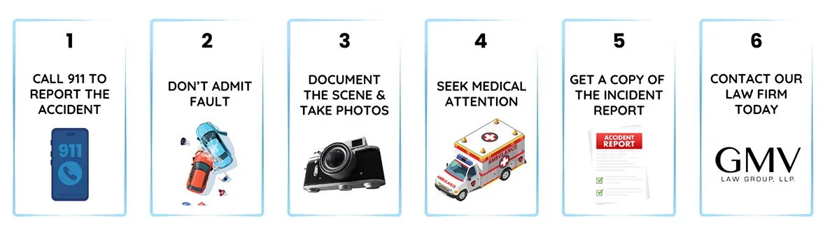 Steps You Should Follow After a Car Accident | GMV Law Group, LLP